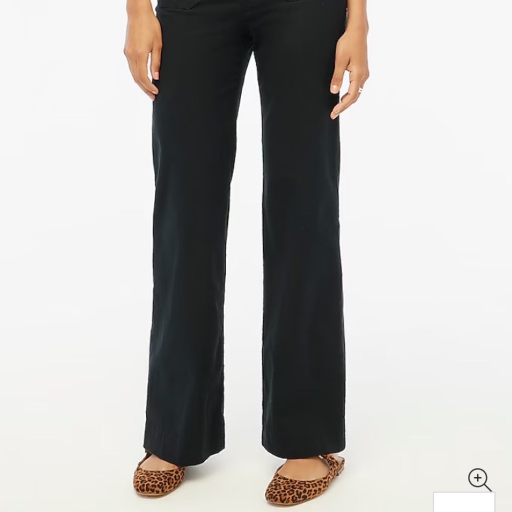 Lizzie high-rise patch-pocket wide-leg pant